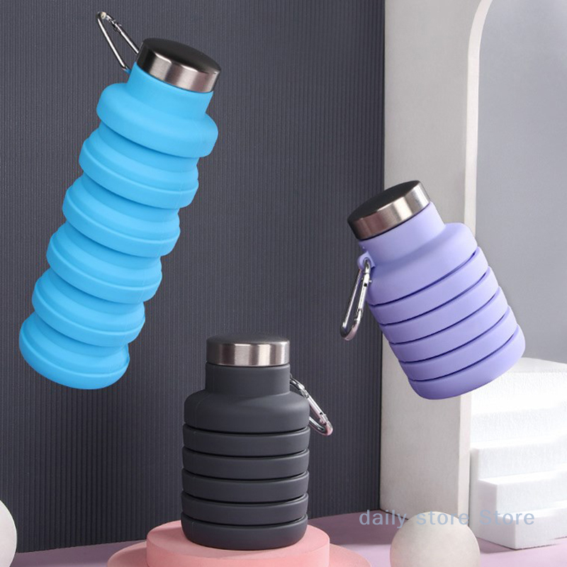Portable Silicone Water Bottle Folding