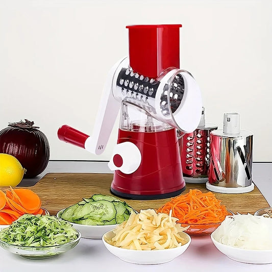 3in1 Vegetable Slicer Multifunctional Rotary Handheld Grater
