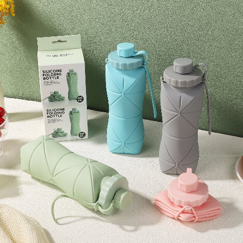 Folding Silicone Water Bottle 600ml