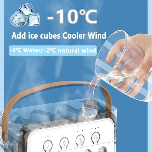 3 In 1 Fan AIr Conditioner Small Air Cooler LED Night Light