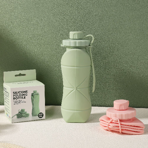 Folding Silicone Water Bottle 600ml