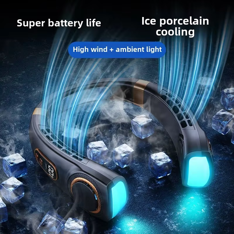 Silent Neck Hanging Fan Type-C Portable Bladeless Mini Rechargeable