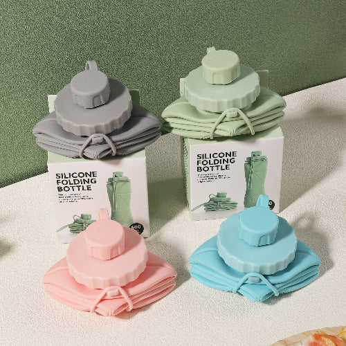 Folding Silicone Water Bottle 600ml