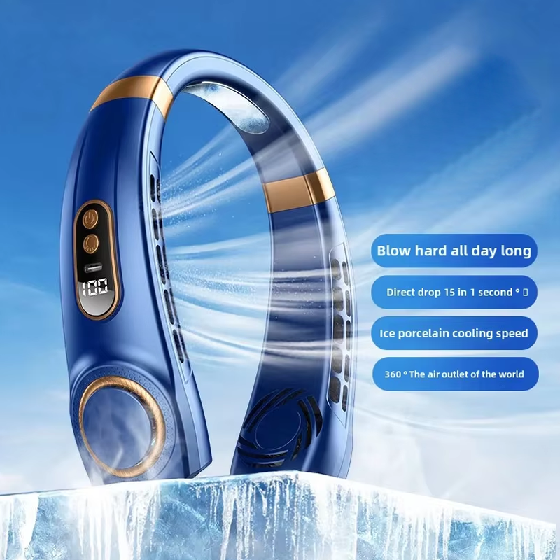 Silent Neck Hanging Fan Type-C Portable Bladeless Mini Rechargeable