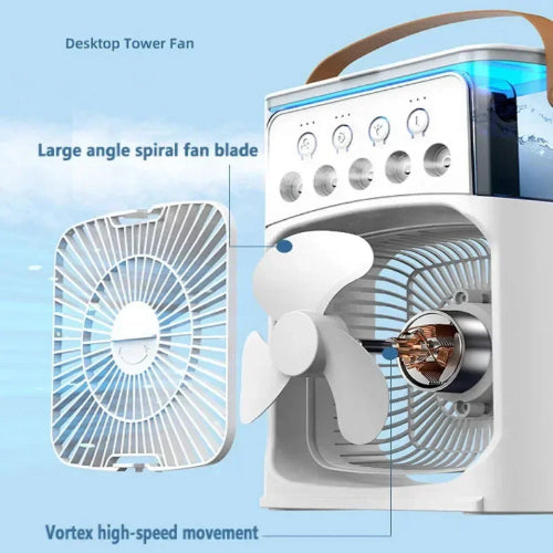 3 In 1 Fan AIr Conditioner Small Air Cooler LED Night Light