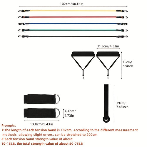 11pcs Resistance Bands Set for Workout