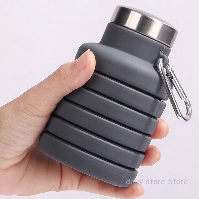 Portable Silicone Water Bottle Folding