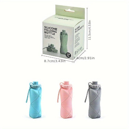 Folding Silicone Water Bottle 600ml