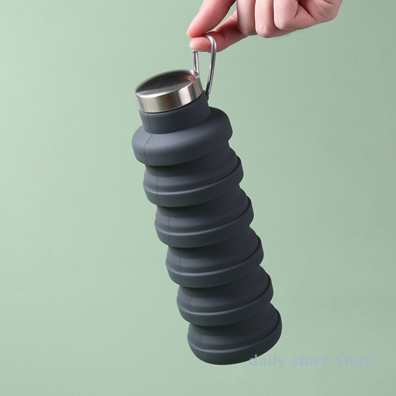 Portable Silicone Water Bottle Folding