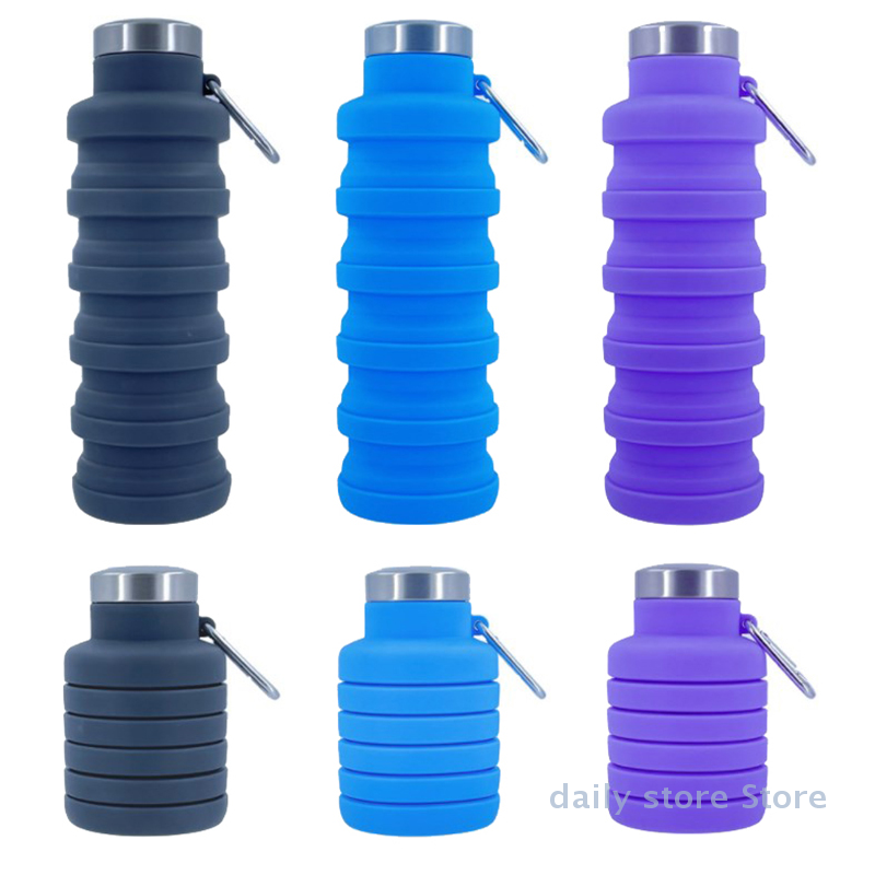 Portable Silicone Water Bottle Folding