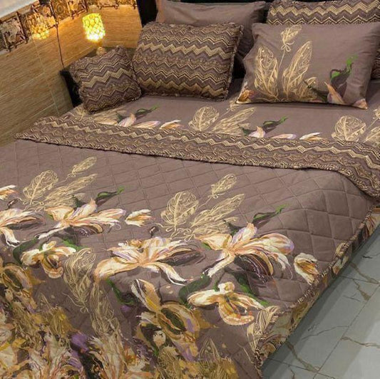 Elegant 7Pcs Printed Comforter Bedding Set – King Size
