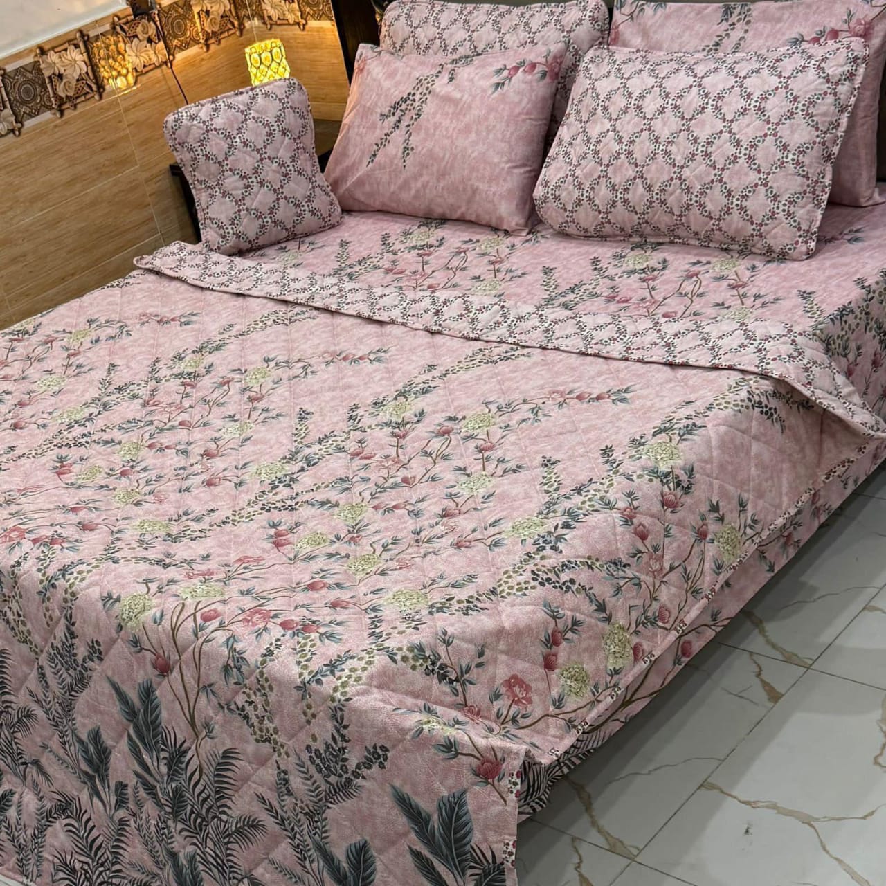 Elegant 7Pcs Printed Comforter Bedding Set – King Size