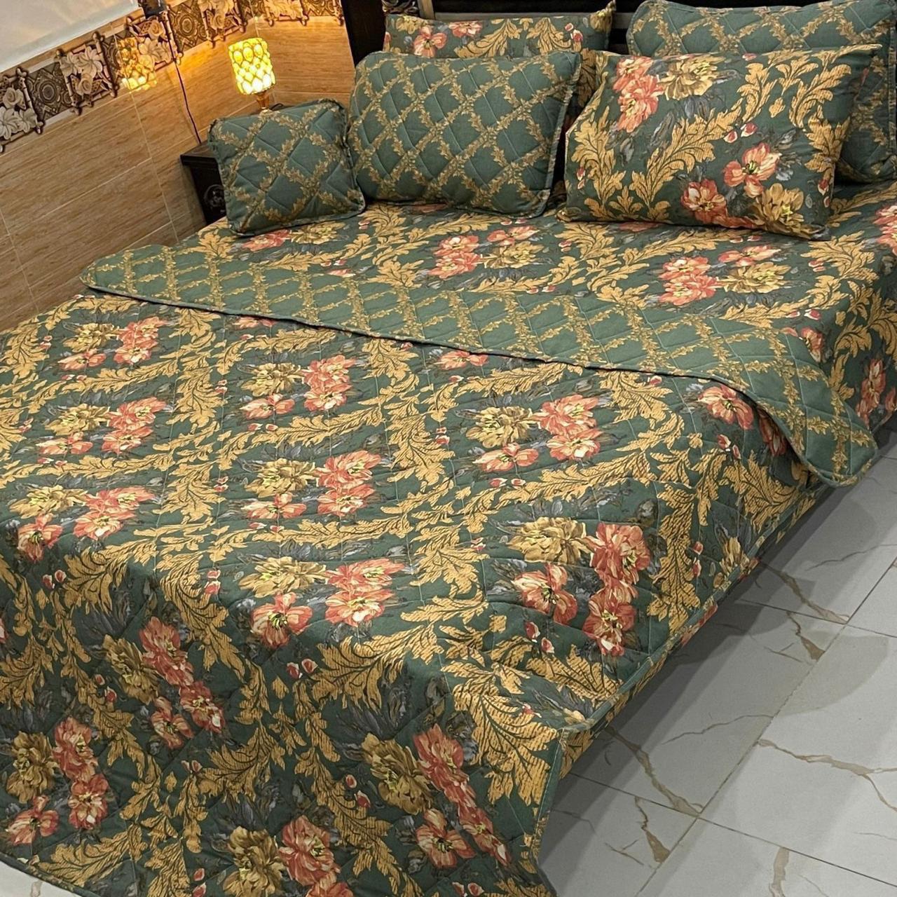 Elegant 7Pcs Printed Comforter Bedding Set – King Size