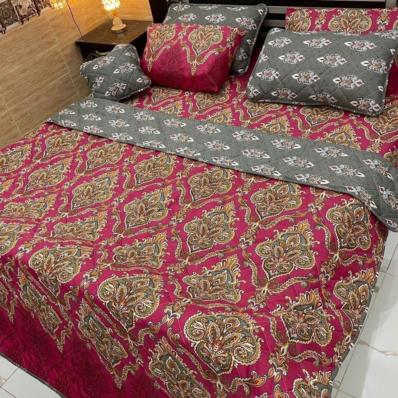 Elegant 7Pcs Printed Comforter Bedding Set – King Size