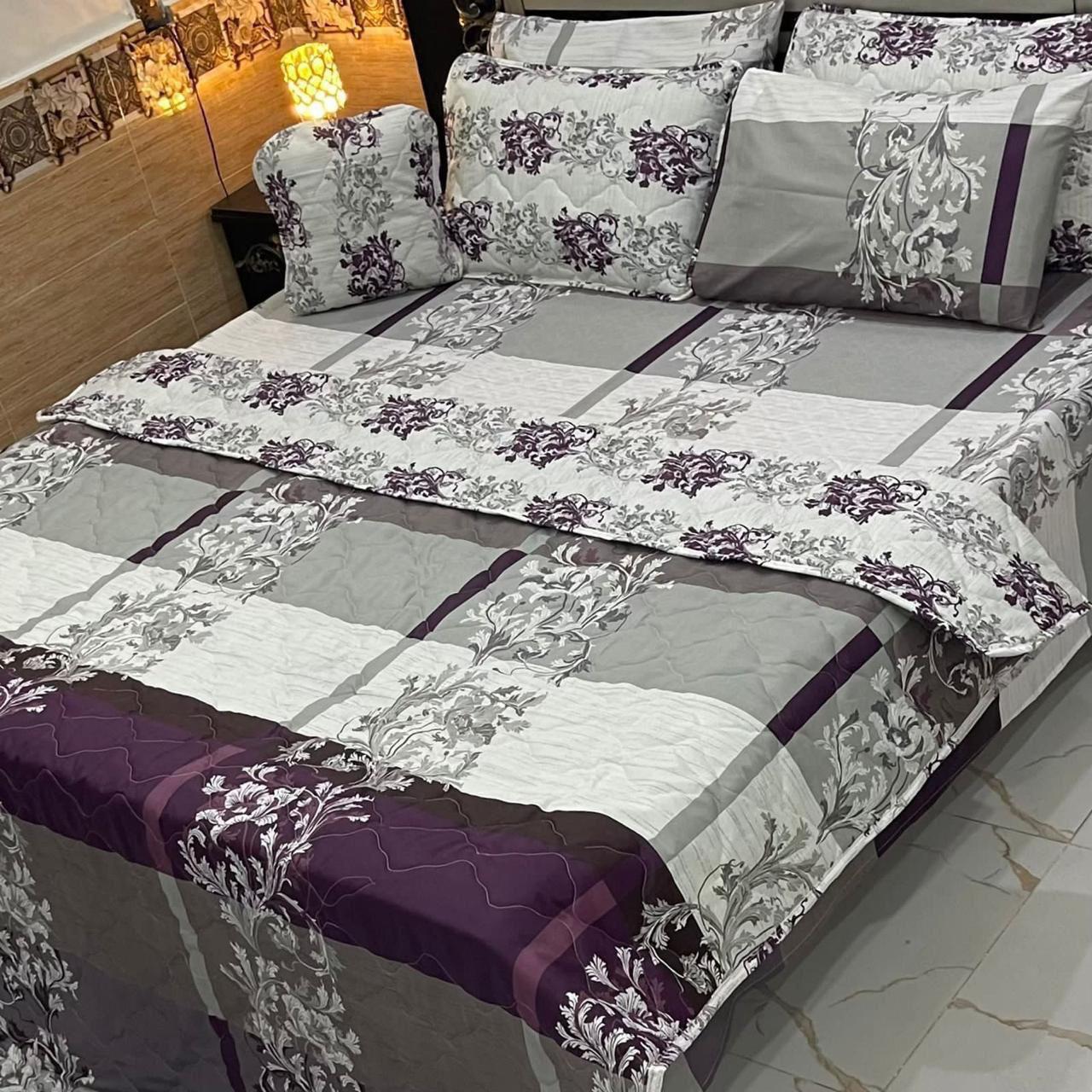 Elegant 7Pcs Printed Comforter Bedding Set – King Size