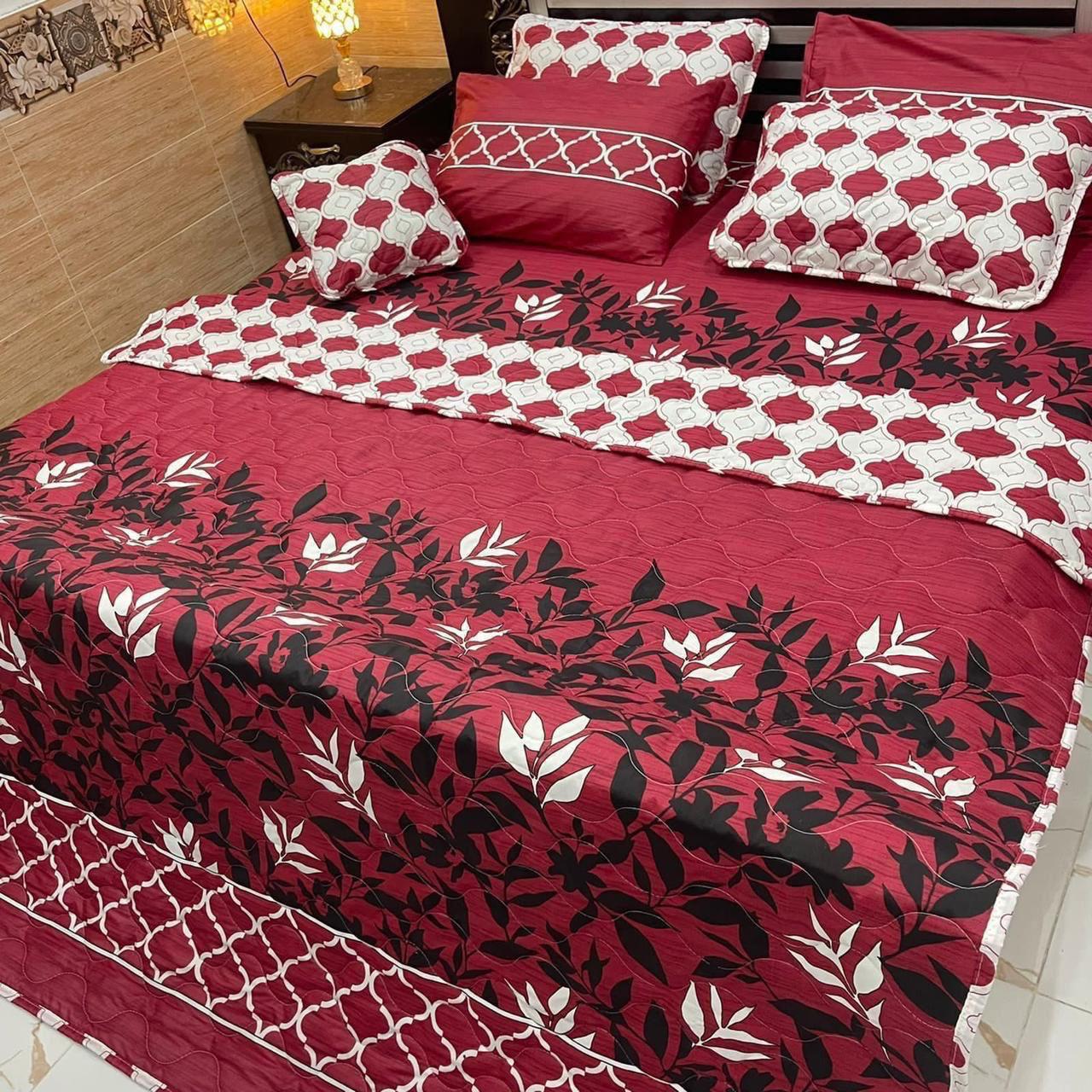 Elegant 7Pcs Printed Comforter Bedding Set – King Size