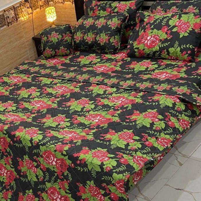 Elegant 7Pcs Printed Comforter Bedding Set – King Size
