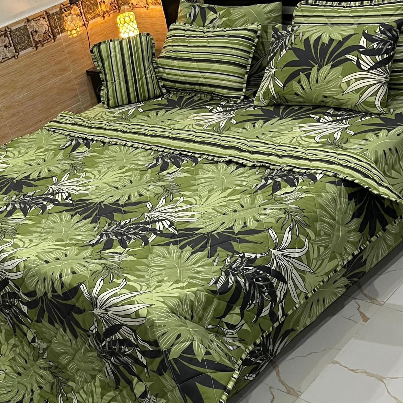 Elegant 7Pcs Printed Comforter Bedding Set – King Size