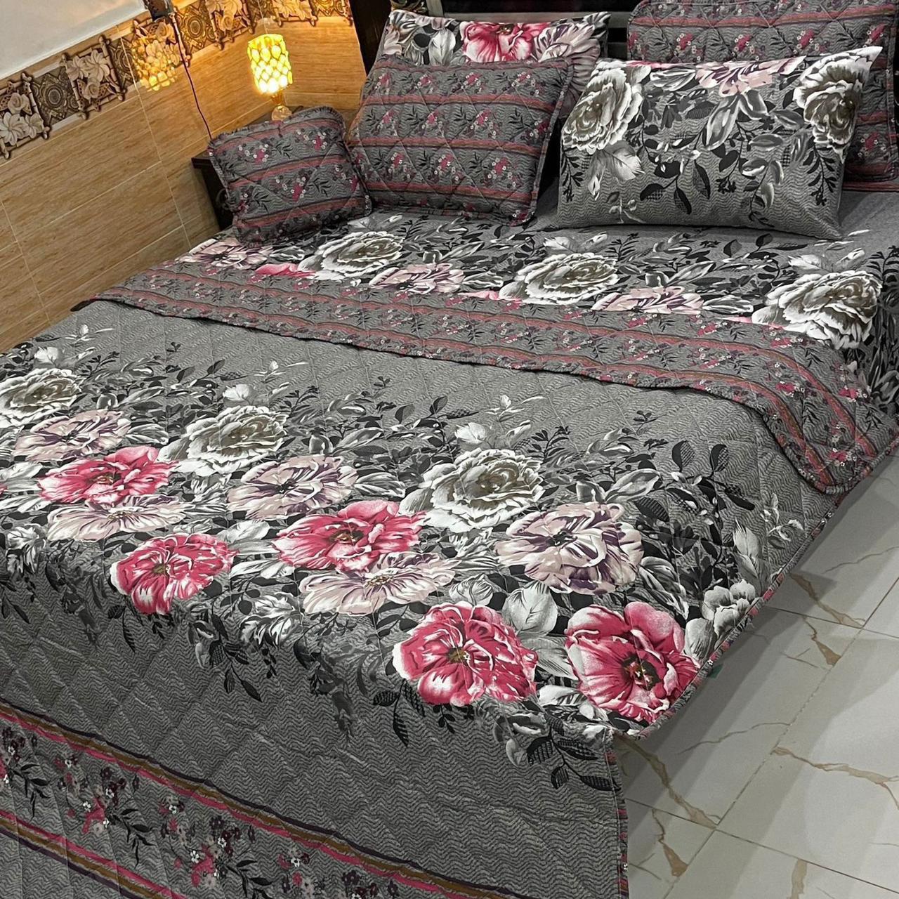 Elegant 7Pcs Printed Comforter Bedding Set – King Size