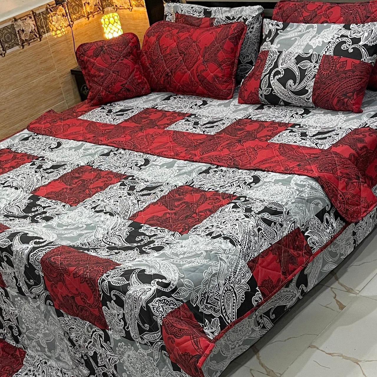 Elegant 7Pcs Printed Comforter Bedding Set – King Size
