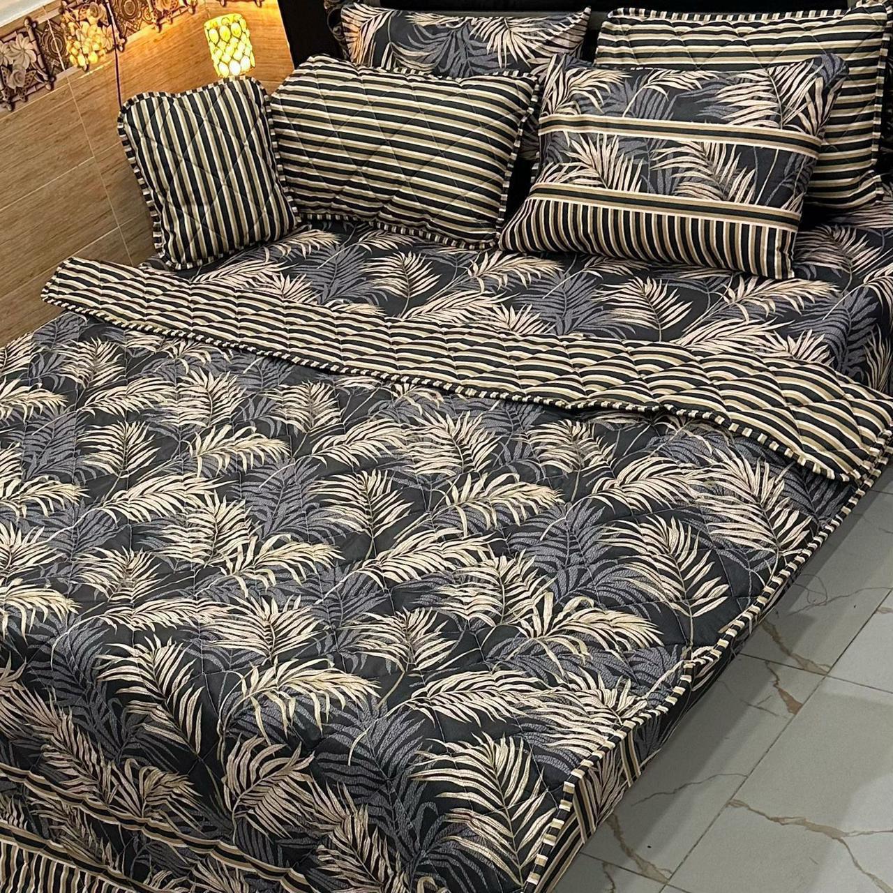 Elegant 7Pcs Printed Comforter Bedding Set – King Size
