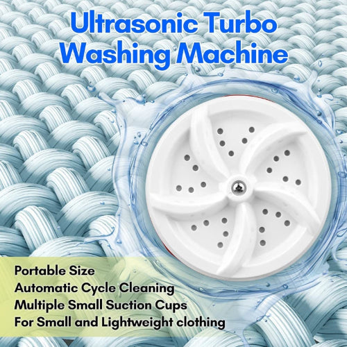 Mini Washing Machine Portable USB Ultrasonic Washer Machine 30 MINS Timing