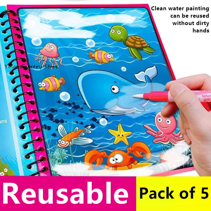 Magic Water Drawing Book Reusable