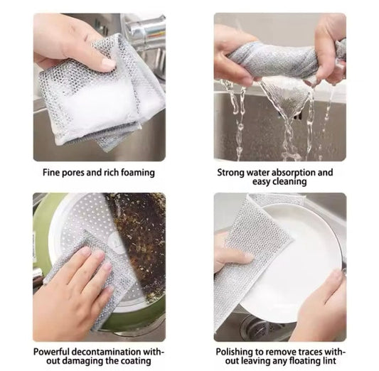 5/10 Pcs Non-Scratch Steel Wire Dishcloth + Free Delivery on purchase of 10