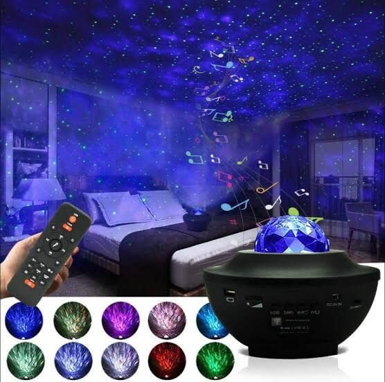 Galaxy Projector Night Light Table Lamp With Speaker Music